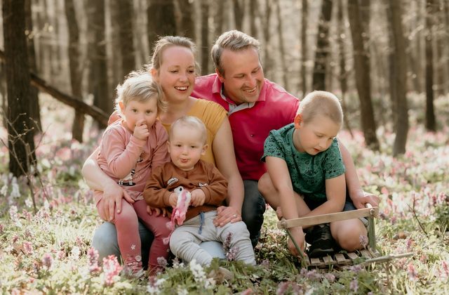 A family together outdoors